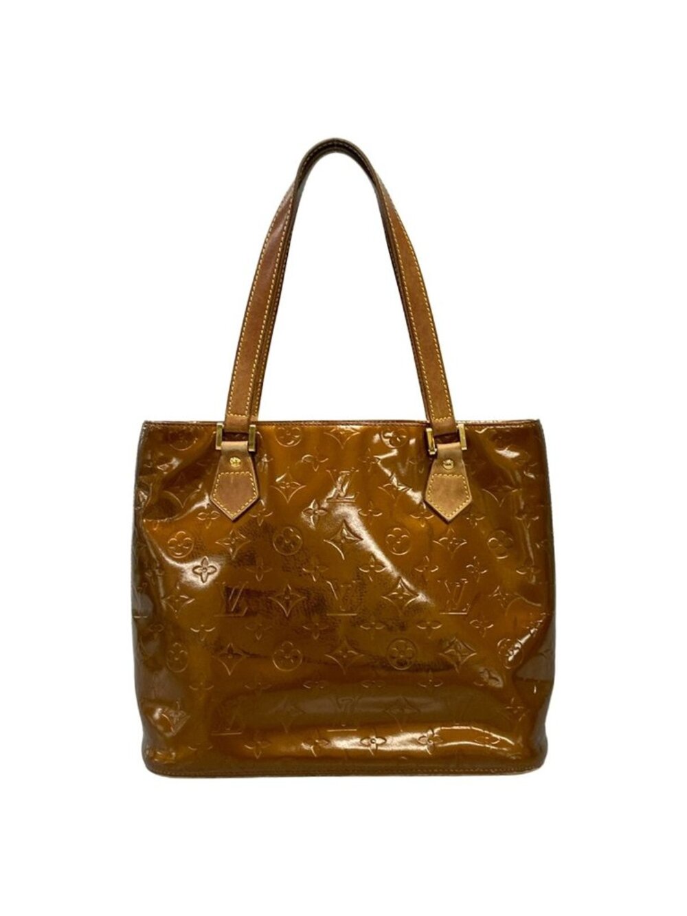 Louis Vuitton Tote Monogram Vernis Houston Blanc Leather